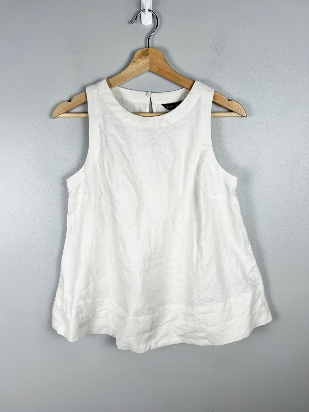BANANA REPUBLIC Linen Blend Swing Tank Beige XS Like New!‎ Neutral Coastal Chic